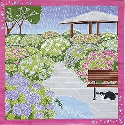 たまの散歩小風呂敷 紫陽花 ＃88590