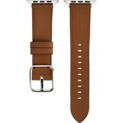 EG24859AWBR [Apple Watch 49/45/44/42mm 用 スクエアバックル 本革バンド ブラウン]