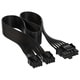 電源ケーブル CORSAIR 12+4pin PCIe Gen 5 Type-4 600W 12VHPWR cable, flat ribbon, black CP-8920284