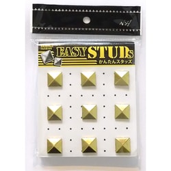 E-ST34-GL [爪スタッズ ピラミッド型 ゴールドカラー 12mm 9個入り]
