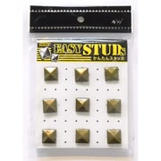 E-ST34-AG [爪スタッズ ピラミッド型 アンティークゴールドカラー 12mm 9個入り]