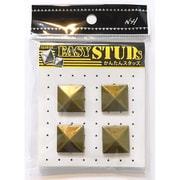 E-ST19-AG [爪スタッズ ピラミッド型 アンティークゴールドカラー 20mm 4個入り]