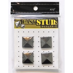 E-ST19-BS [爪スタッズ ピラミッド型 ブラックシルバーカラー 20mm 4個入り]