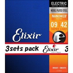 ヨドバシ.com - ELIXIR エリクサー ＃12002 （3pack） [エレキギター弦 NANOWEB ナノウェブ コーティング弦  SuperLight 09-42 （3セットパック）] 通販【全品無料配達】