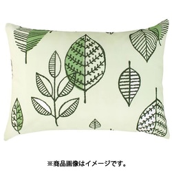 枕カバー 綿100％ ナチュラルリーフ 43×63cm枕用 グリーン FF16119-53