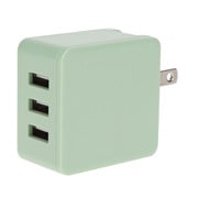 USB AC充電器 合計最大4.8A USB-A×3 軽量&コンパクト 折りたためる可動式プラグ 3台同時充電可 2年保証 ピスタチオ MOT-AC48U3-PS