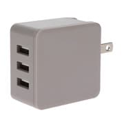 USB AC充電器 合計最大4.8A USB-A×3 軽量&コンパクト 折りたためる可動式プラグ 3台同時充電可 2年保証 ラテグレージュ MOT-AC48U3-GY
