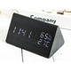 木目調 三角目覚まし clock0050-1size-black