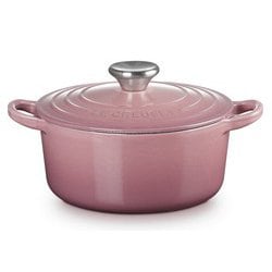 美品☆ルクルーゼ LE CREUSET ココットロンド ブーケピンク 18センチ