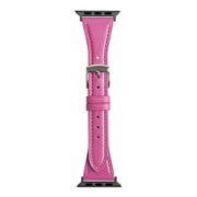 RWC536PU [Apple Watch 38/40/41mm 用 バンド 牛革 グレイスパール ピンク ブラックアダプター]