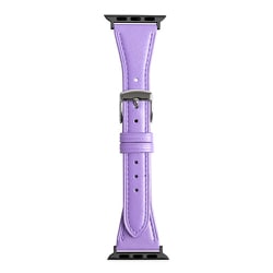RWC536VU [Apple Watch 38/40/41mm 用 バンド 牛革 グレイスパール パープル ブラックアダプター]