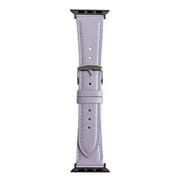 RWC537GU [Apple Watch 38/40/41mm 用 バンド 牛革 グレイスパール グレー ブラックアダプター]