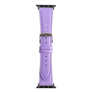 RWC537VU [Apple Watch 38/40/41mm 用 バンド 牛革 グレイスパール パープル ブラックアダプター]