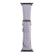 RWC537GW [Apple Watch 42/44/45mm 用 バンド 牛革 グレイスパール グレー ブラックアダプター]