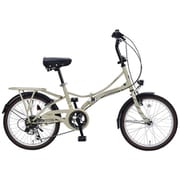 折りたたみ自転車 MF204KURVE 20インチ 6段変速 オートライト搭載 MF204 マットベージュ