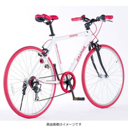 GRAPHIS[グラフィス]26吋クロスバイク 6speed/ホワイトxオレンジ