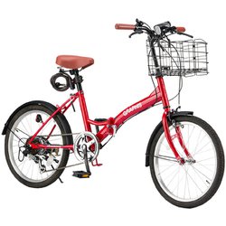 ヨドバシ.com - グラフィス GRAPHIS 折りたたみ自転車 20インチ 6段変速 GR-FD レッド 通販【全品無料配達】