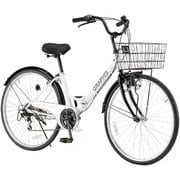 折りたたみシティサイクル 26インチ 6段変速 GR-CITY ホワイト