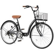 折りたたみシティサイクル 26インチ 6段変速 GR-CITY-OT ブラック