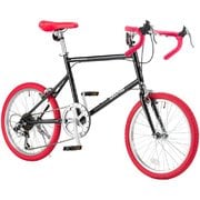 ミニベロ（小径車） 20インチ 7段変速 GR-008 ブラック/レッド