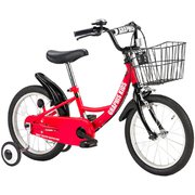 子ども用自転車 16インチ 変速なし 補助輪付き GR-16 レッドブラック