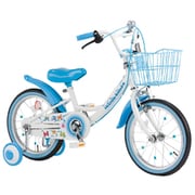 子ども用自転車 16インチ 変速なし 補助輪付き GR-16 Ribbon（リボンカラー） ホワイトブルー