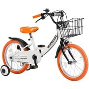GRAPHIS（グラフィス） 子供用自転車 14インチ ホワイトオレンジ GR-16-14