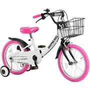 GRAPHIS（グラフィス） 子供用自転車 18インチ ホワイトピンク GR-16-18