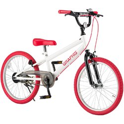 子ども用自転車 BMXタイプ 20インチ ホワイトレッド GR-B20