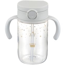 ストローマグ 320mL ライトグレー 対象月齢：7カ月頃～ アスター おでかけストローマグ 320 ライトグレー（LG）