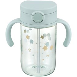 ストローマグ 320mL ライトブルー 対象月齢：7カ月頃～ アスター おでかけストローマグ 320 ライトブルー（LB）