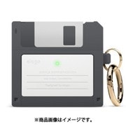 FLOPPY DISK CASE 2 AirPods(第3世代)用 ケース シリコンカバー カラビナ付 ダークグレー EL_AP3CSSCFI_GY