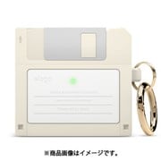 FLOPPY DISK CASE 2 AirPods(第3世代)用 ケース シリコンカバー カラビナ付 クリームホワイト EL_AP3CSSCFI_WH