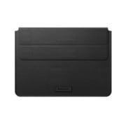 MacBook Pro 16 / 16インチ 対応 ケース レザー カバー スタンド 機能付き スリーブ 型 収納 ソフト 革 レザーケース スタンド機能 付き マグネット フリップ 持ち運び 革ケース アクセサリー EasyStand ブラック SE_PC6CSPUES_BK