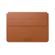 MacBook Pro 16 / 16インチ 対応 ケース レザー カバー スタンド 機能付き スリーブ 型 収納 ソフト 革 レザーケース スタンド機能 付き マグネット フリップ 持ち運び 革ケース アクセサリー EasyStand サドルブラウン SE_PC6CSPUES_BR