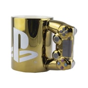 PLDN-002-N Gold Controller Mug / PlayStation ["PlayStation" オフィシャルライセンスグッズ PS4コントローラー型 マグカップ ゴールドカラー]
