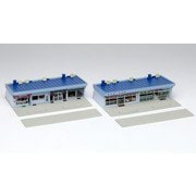 23-408B Nスケールストラクチャ タウンショップ1（ブルー） [鉄道模型用レイアウト用品]