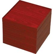31410 [大黒 V-BOX 5寸 赤うるし（金ボール付）三段]