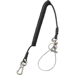 01633 [DOGYU 安全コードストロング55（1KG対応）U字環、接続ワイヤー付黒]