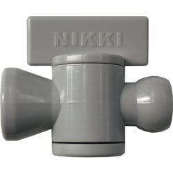 日機 クーラントシステム1/4 インラインバルブ灰色 1/4 （10個入） 82722G（10）