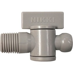 日機 クーラントシステム1/4 バルブ灰色 オネジ1/4 （2個入） 82723G（2）