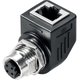 8901630000 [ワイドミュラー M12（メス4極）-RJ45変換アダプタ アングル付き]
