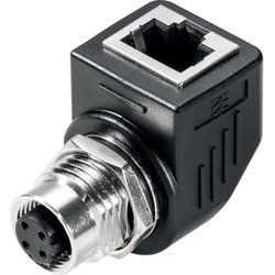 8901630000 [ワイドミュラー M12（メス4極）-RJ45変換アダプタ アングル付き]