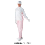 JA251B-14-M [TriApex TriApex クリーンスーツ女子上衣 JA251B ホワイト/ピンク M]