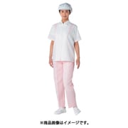 JB259B-14-L [TriApex TriApex クリーンスーツ女子上衣 JB259A ホワイト/ピンク L]