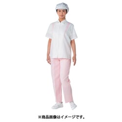 JB259B-14-S [TriApex TriApex クリーンスーツ女子上衣 JB259A ホワイト/ピンク S]