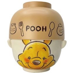 プーさん 汁椀茶碗セット 大 水彩タッチ SAN3247-7