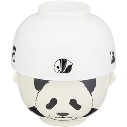 かわいい食器 モノクロあにまる 汁椀・お茶碗 セット ミニ パンダ SAN3311-1