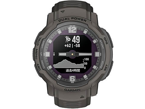 ヨドバシ.com - ガーミン GARMIN Instinct Crossover Dual Power （インスティンクト クロスオーバー デュアル  パワー） Graphite（グラファイト） 45mm シリコンバンド Suica対応 ハイブリッドGPSスマートウォッチ 010-02730-41  通販【全品無料配達】