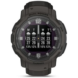 ガーミン GARMIN Instinct Crossover Dual Power （インスティンクト クロスオーバー デュアル パワー）  Graphite（グラファイト） 45mm シリコンバンド Suica対応 ハイブリッドGPSスマートウォッチ 010-02730-41  通販【全品無料配達】 - ヨドバシ.com